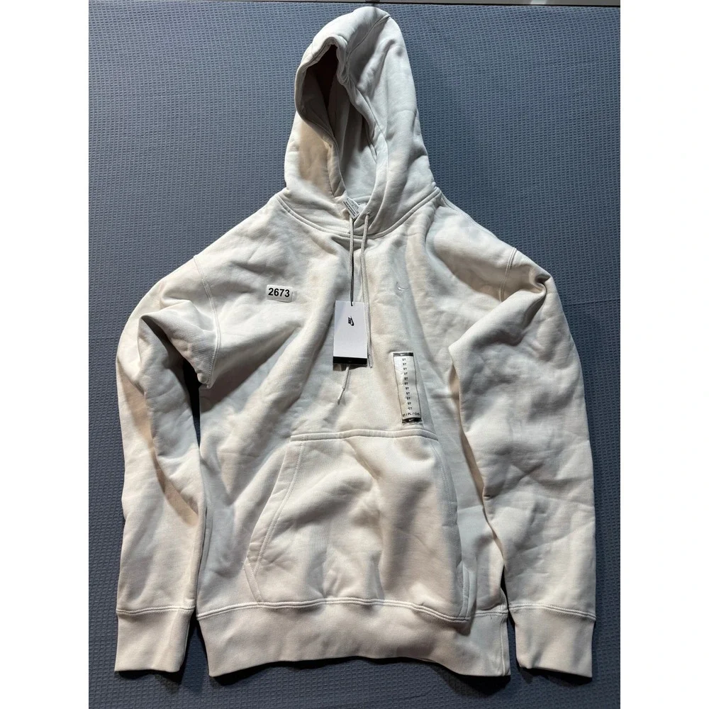 Nike Club‎ Fleece Hoodie Men Sz ST Sail White